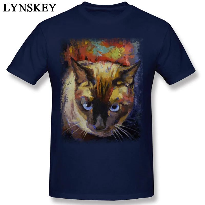Design Summer/Fall SEAL POINT SIAMESE Tops Tees Discount Round Neck Short Sleeve 100% Cotton Student T Shirts Printed On Tee-Shirts navy ablue