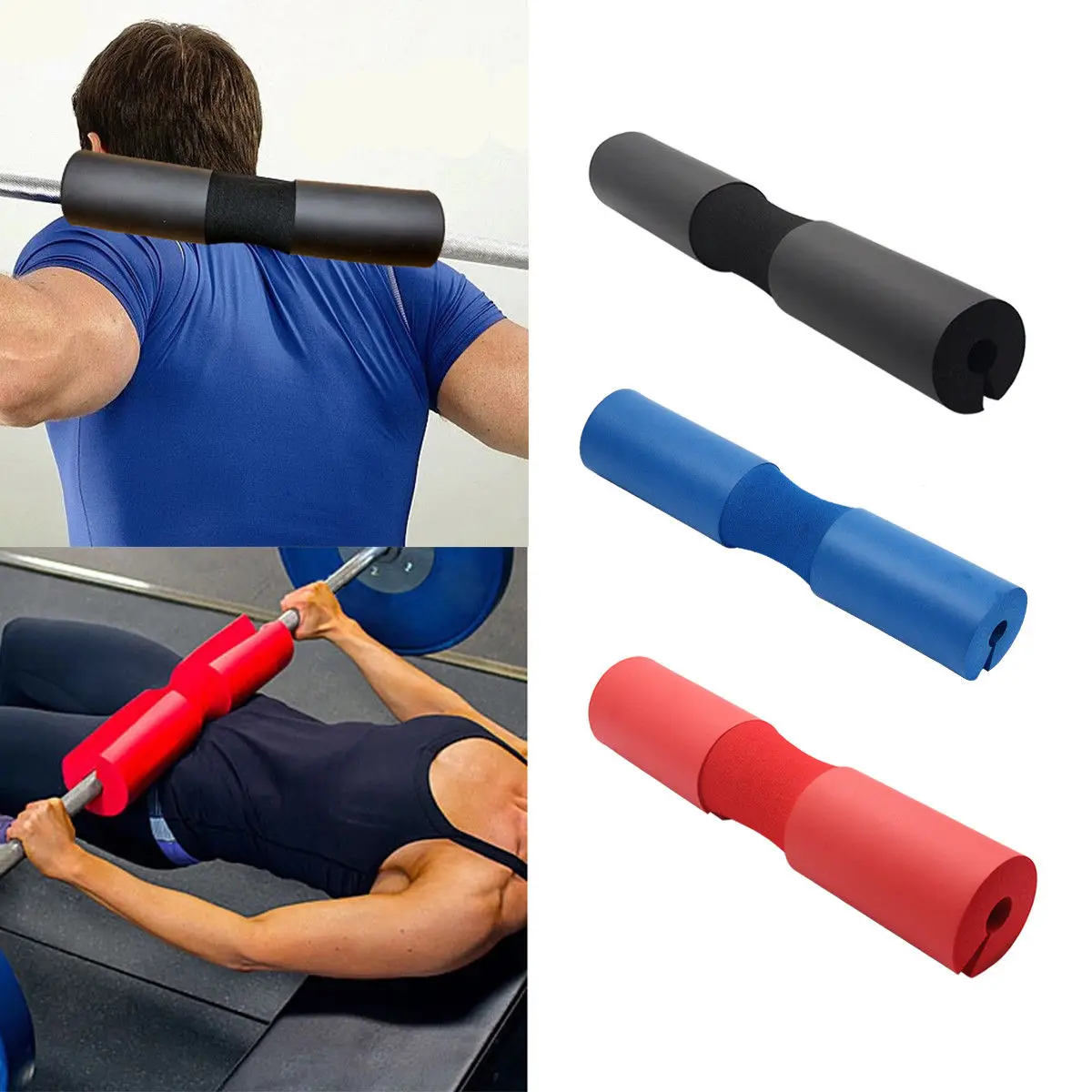 Foam Padded Barbell Cover For Gym Weight Lifting Squat Shoulder Back