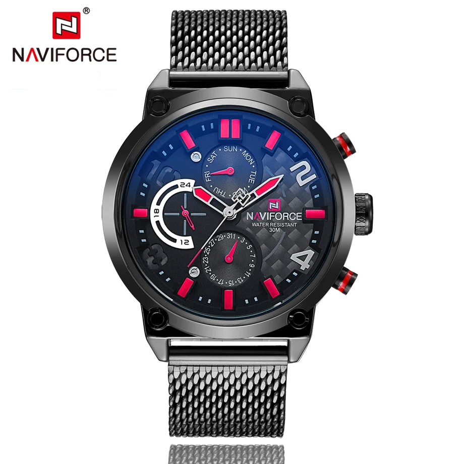 Часы наручные NAVIFORCE Мужские кварцевые брендовые модные спортивные в стиле