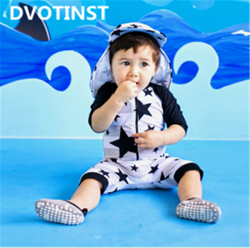 Baby Boys Clothes Blue Shark Swimwear For Boy Swimming Suit Children Infant Spa Bathing Summer