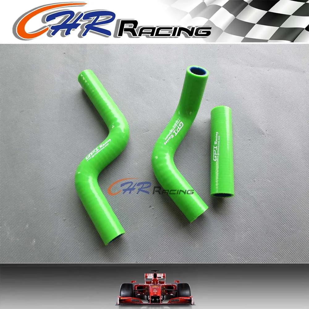SILICONE RADIATOR HOSE GREEN for KAWASAKI KX80 1998-2000//KX85 2001-//KX100 1998