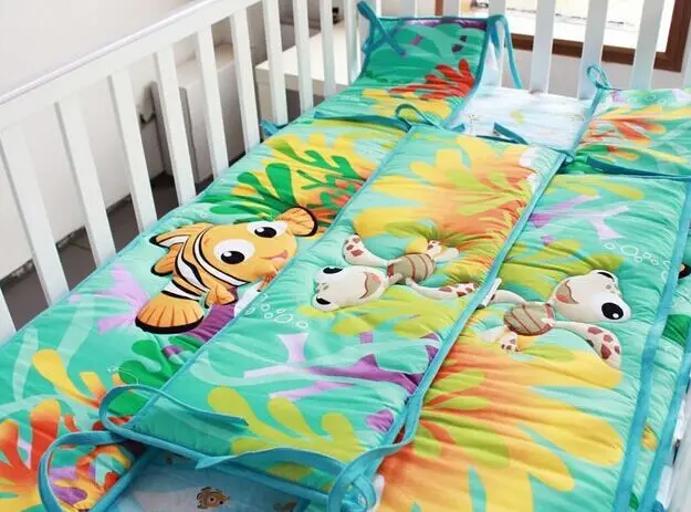 8 Pecas Lit Bebe Ensemble De Literie Trouver Nemo Nurseries Lit Bebe Ropa De Cama Tour De Lit Couette Drap Poussiere Volants Aliexpress