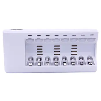 

ABGN Hot-Eu Plug,8 Slots 8 Channels 8 Ports 1.6V Nizn 1.2V Nimh Rechargeable Aa Aaa Battery Charger , With Led Auto Transfer Q