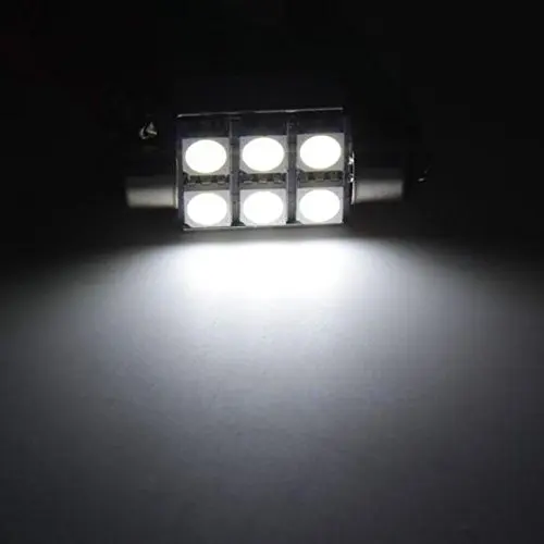 Color Blanco 12 V Wide.ling 10 Bombillas LED de 36 mm para Interior de Coche SMD 5050 Festoon