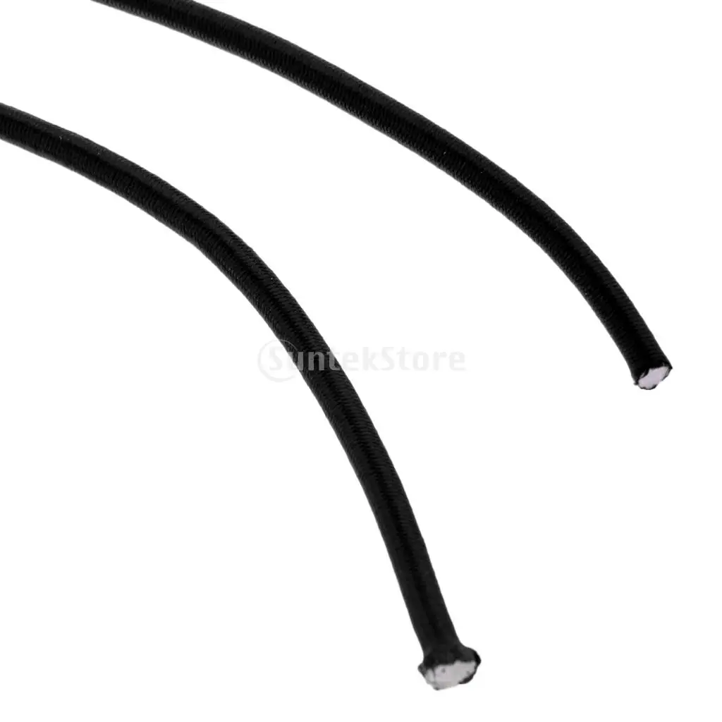 Black/Orange 4mm Marine Bungee Rope Shock Cord Car Truck Roof Racks Trailers Boats Kayaks Tie Down 0.5 2 20 30 50 75m
