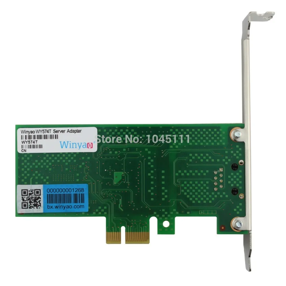 Чипсет Winyao WY574T Intel82574L PCI E X1 гигабитный сетевой адаптер Ethernet для сервера