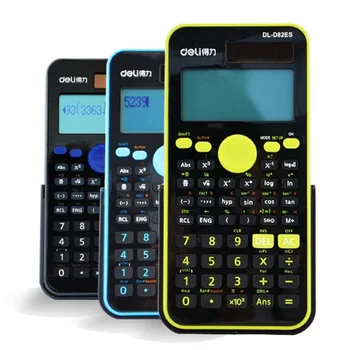 

Stationery D82ES scientific calculator student math test with statistical regression gift