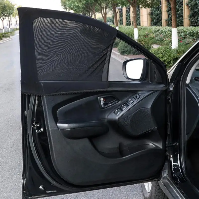 

Foldable Mesh Car Sun Shades Front Side Window Curtain Anti-UV Cover