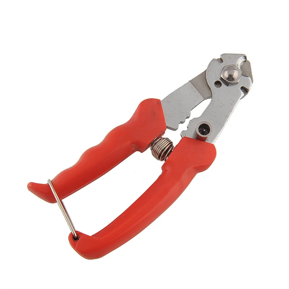Инструменты для ремонта велосипеда из нержавеющей стали, резак для велосипедного кабеля, внутренняя внешняя тормозная шестерня, зажимное устройство для резки проводов - Цвет: Красный
