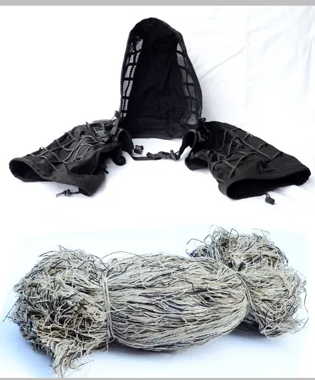 ROCOTACTICAL военный Снайпер Ghillie Viper Hood Combat Ghillie Suit Foundation Custom Ghillie Hood Jacket камуфляж, лесная местность - Цвет: Black Desert