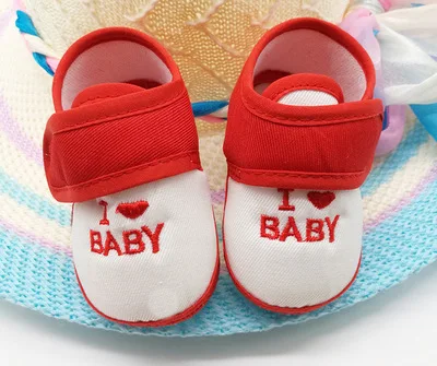 OKLADY/Обувь для новорожденных; милая хлопковая обувь для малышей; сезон весна-осень-лето; мягкая детская обувь для мальчиков; подошва; 3 месяца; детская обувь; ходунки для малышей - Цвет: Красный