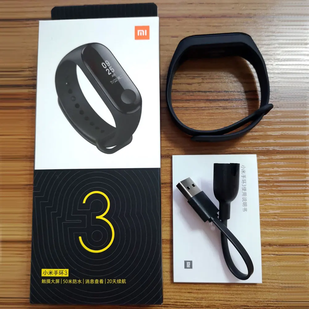 Xiaomi mi Band 3 умный браслет с 0,7" OLED сенсорным экраном сенсорная панель пульсометр Водонепроницаемый Фитнес-трекер mi Band 3 Smart