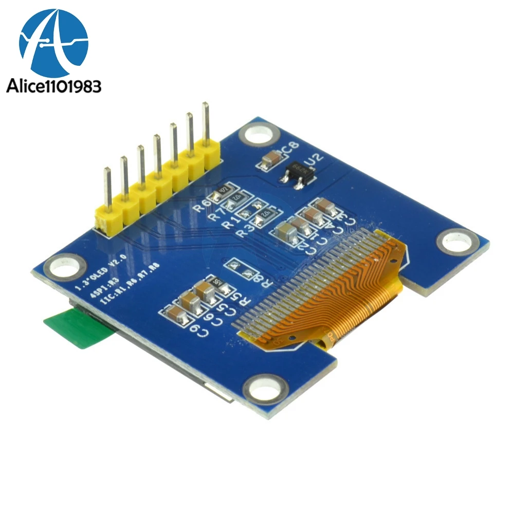 Светодиодный ЖК дисплей 1 3 &quot серия SPI 7 Pin 128X64 O модуль I2C IIC интерфейс дюйма для