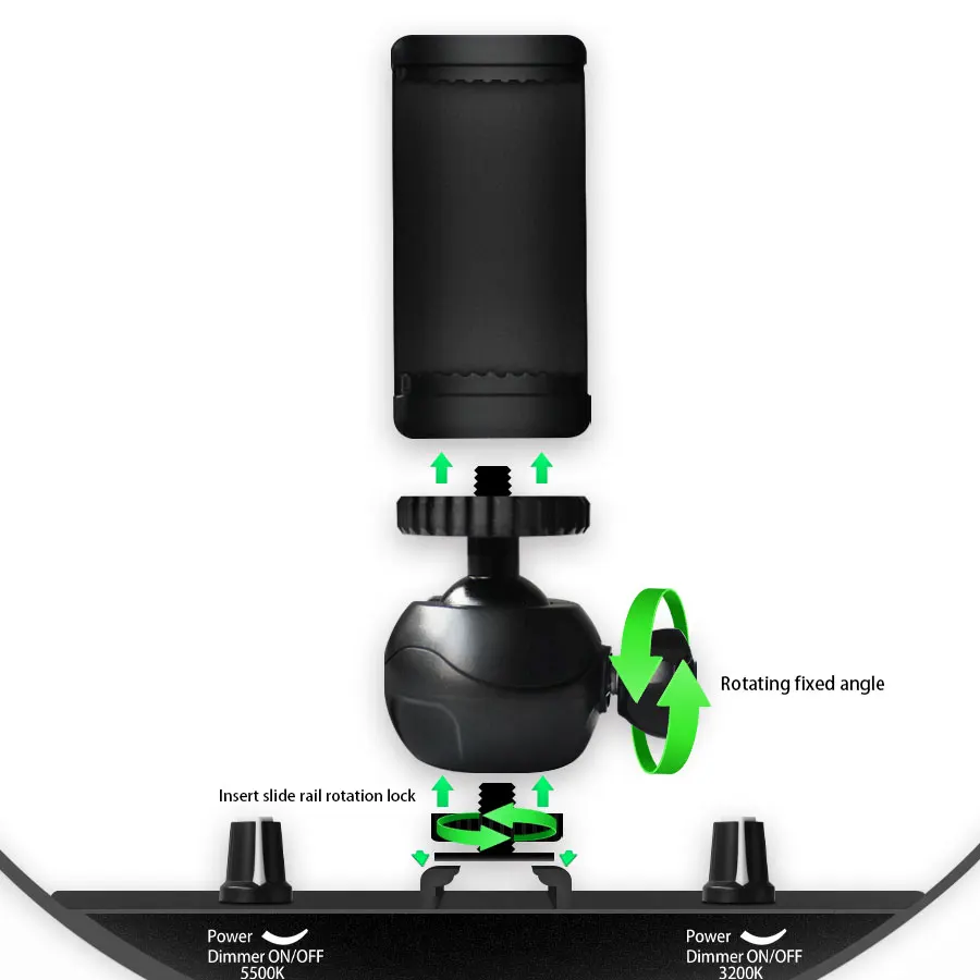 Фотостудия камера телефон видео 14 дюймов 55 Вт 240 шт светодиодный кольцевой светильник 5500K фотография регулируемое кольцо лампа с 200 см штатив