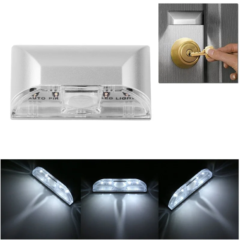 

ANYIGE PIR Sensor Keyhole Light Wireless Auto Infrared IR Sensor Motion Detector Night Light Motion Sensor For Keyhole Silver