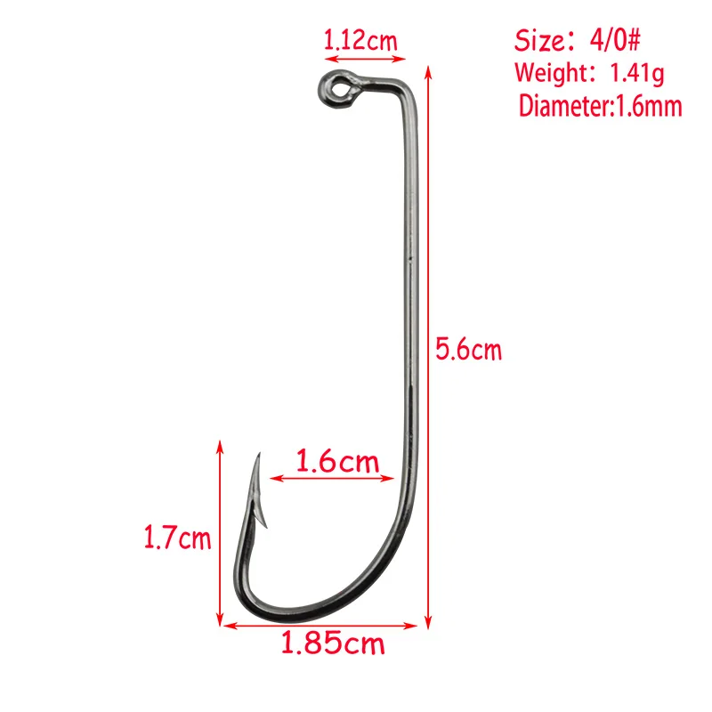 20 шт./лот WDAIREN широкий живот Кривошип крючки техасское снаряжение рыболовное червь приманка для рыболовного крючка океанская Рыболовная Снасть Лодка Рыболовная WD-065 - Цвет: 5
