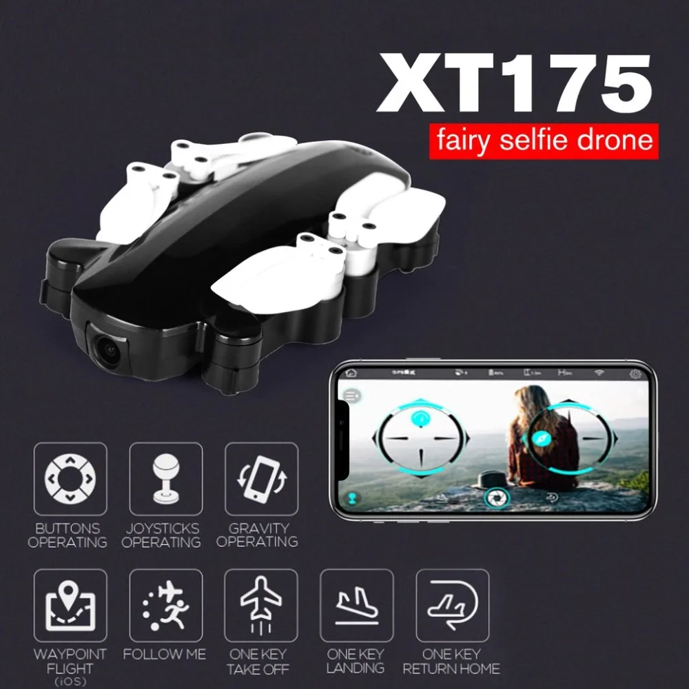 

XT175 1080P WIFI FPV With Beauty Mode Optical Flow Positioning Altitude Hold RC Quadcopter RC Control and Gravity Control Mode