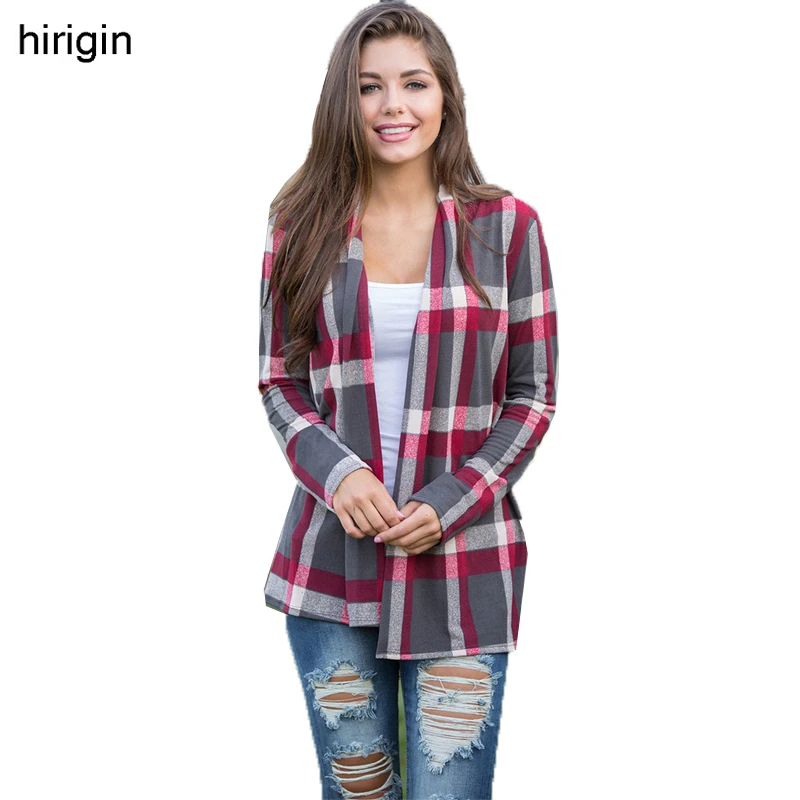 checkered cardigan womens