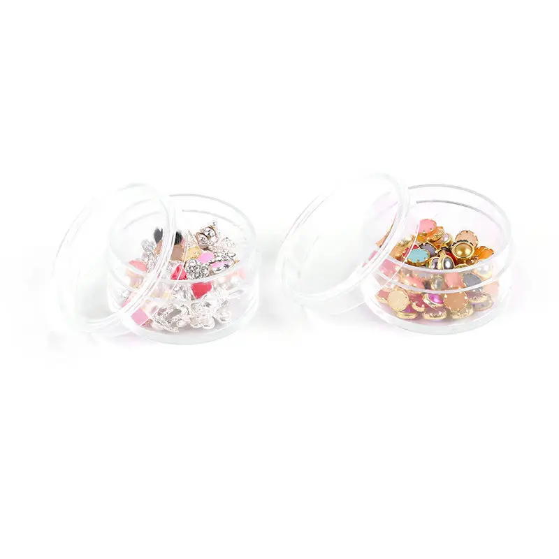 Empty 25/50 Space Nail Art Powder Gems Rhinestone Storage Container Case Box Plate Manicure Tool 2