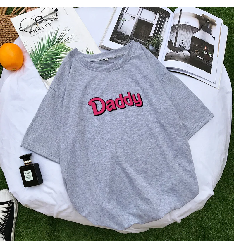 T Shirts Women Summer Funny DADDY Letter Print Tshirt Harajuku Casual Streetwear Kawaii Plus Size Camiseta Mujer Tee Shirt Femme (11)