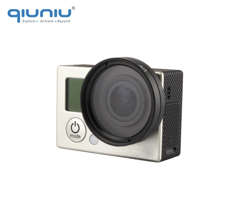 QIUNIU с высоким коэффициентом пропускания 37 мм УФ-фильтр с защитной крышкой объектива для GoPro Hero 4 3+ 3 для GoPro аксессуары
