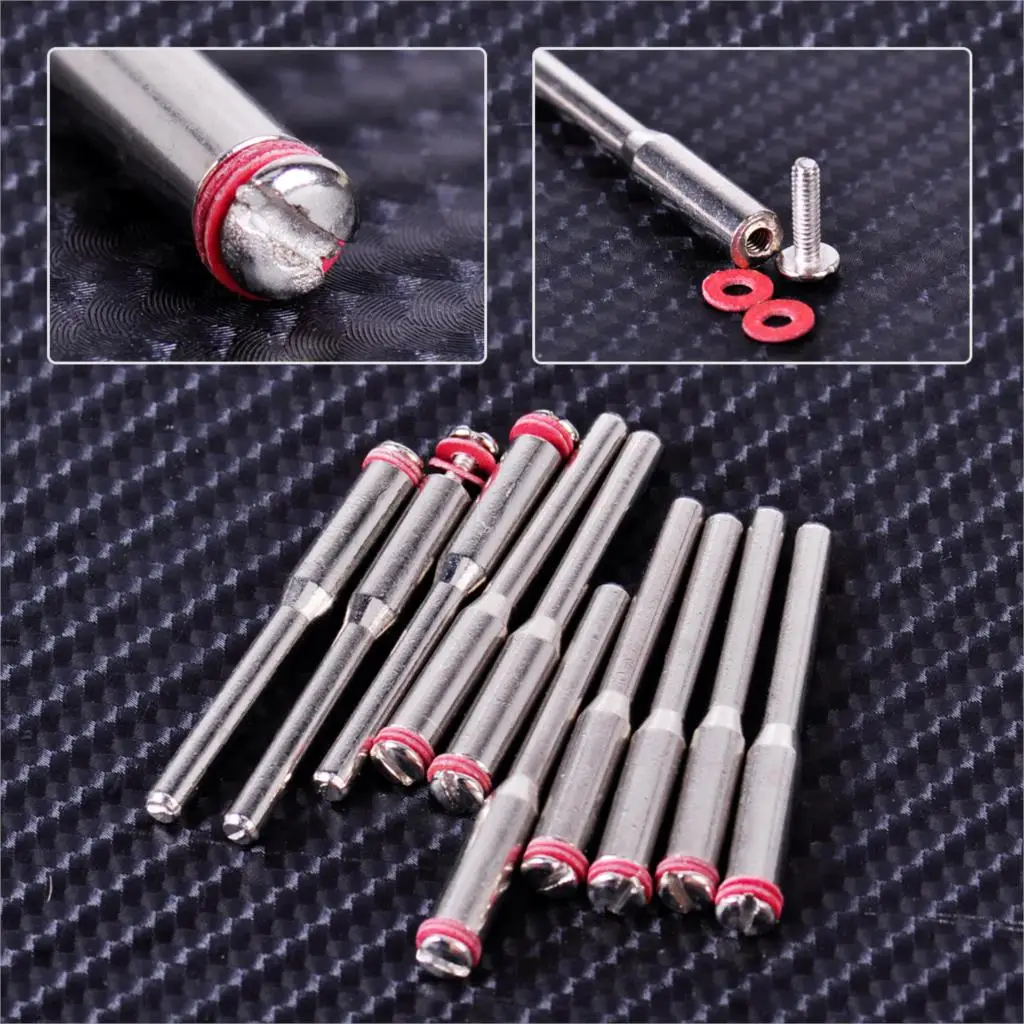 

LETAOSK HIgh Quality 10Pcs 3.17mm Mandrel Shank Diamond Screw Cut-off Wheel Holder for Rotary Tool
