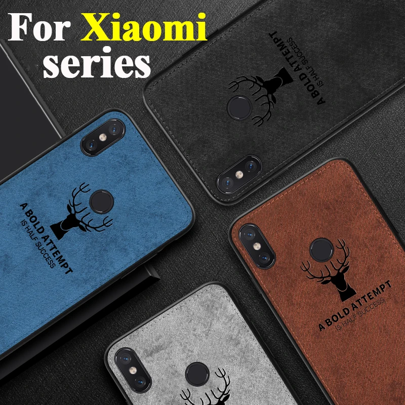 

Case on for Xiaomi mi 5 6 8 mi5 mi6 mi8 xiami xiomi Ksiomi xiaomei canvas embossed deer tpu caver back phone cover cases fundas