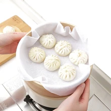 Reusable Natural Pure Cotton Steamer Cloth High Quality Square Shape Gauze Pad Non-Stick Cooking Tools 32*32cm