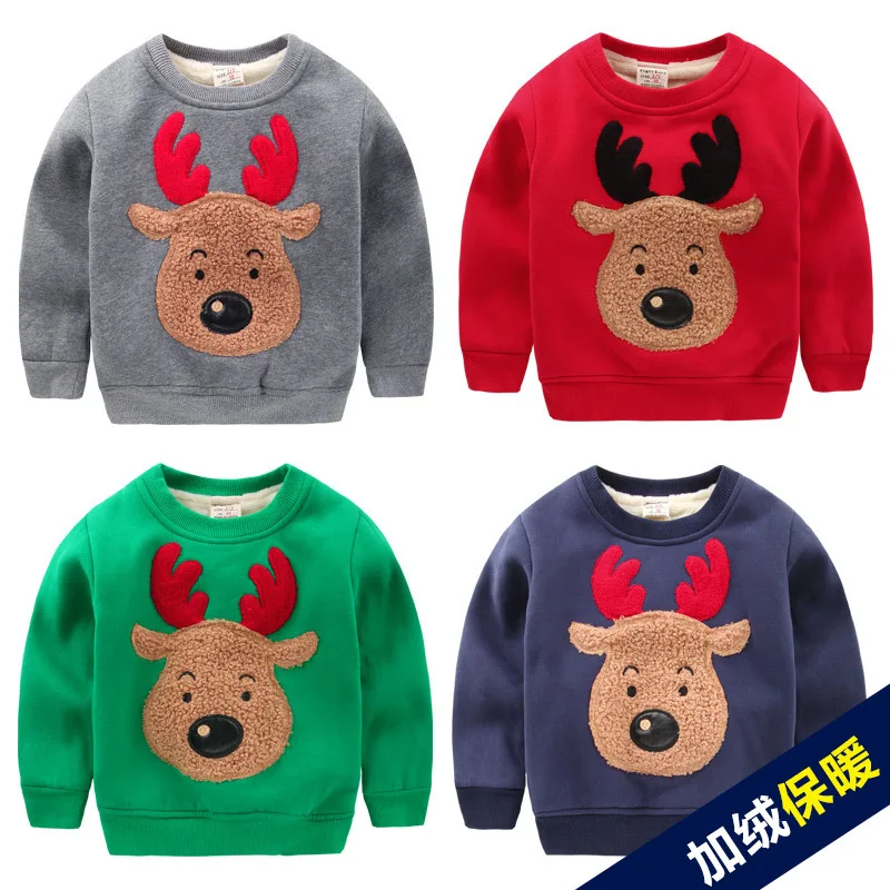 

Children Thick coat Sweatshirt Winter clothing Plus velvet Children's wear Baby pullover top
