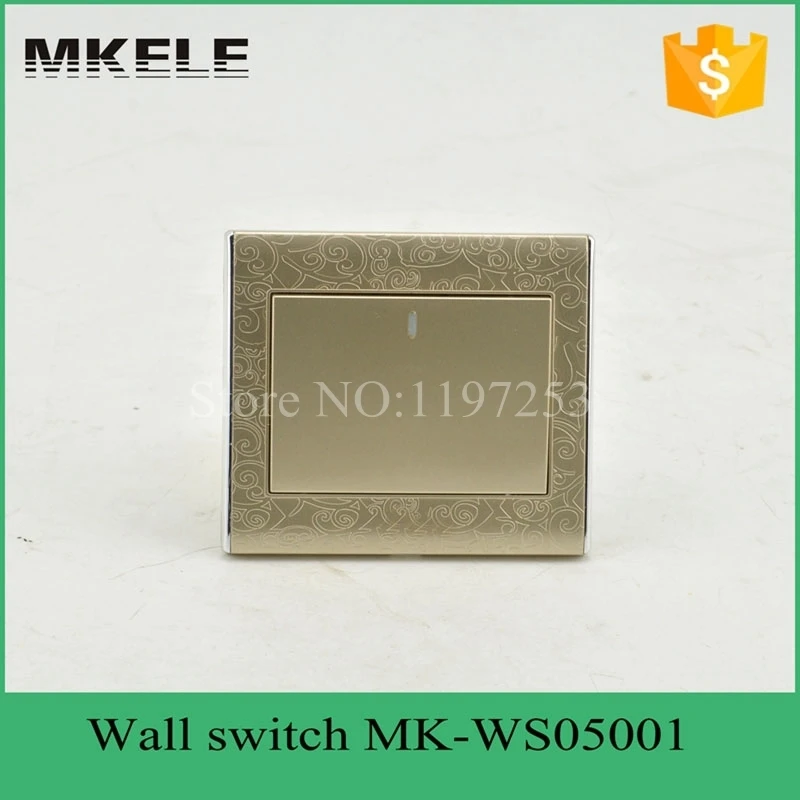 

MK-WS05001 free shipping new fashion design best price ultra-slim 1 gang 1 way electric wall switch from manufacturer supplier