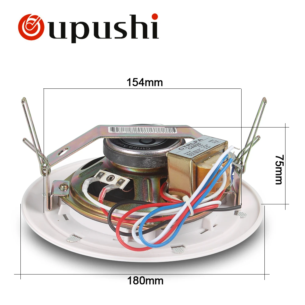 Oupushi 4.5 дюймов па потолочный Динамик 10 Вт полный спектр церкви стены, потолок громкий Динамик для продаж