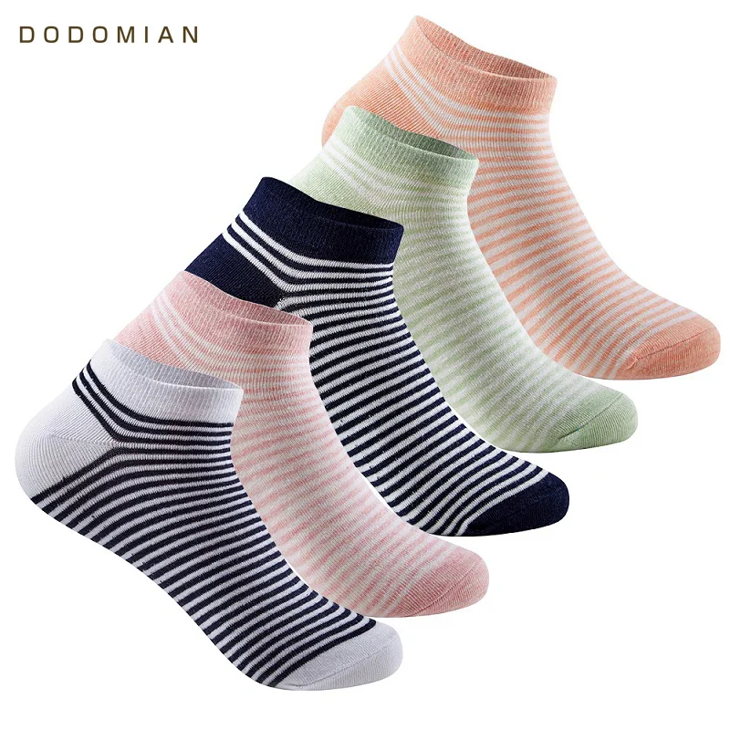 

Ladies Slipper Stripe Cotton Women Ankle Socks Lovely Candy Short Socks Funny Cute Sock Slipper brand quality 5pair/lot