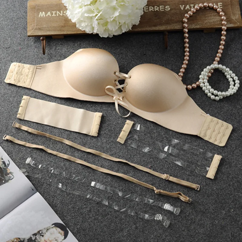 

Seamless Small breasts Push Up sexy belt pull B female dress party gathered chest women Bra Pull Straps Women Sexy Underwear bra