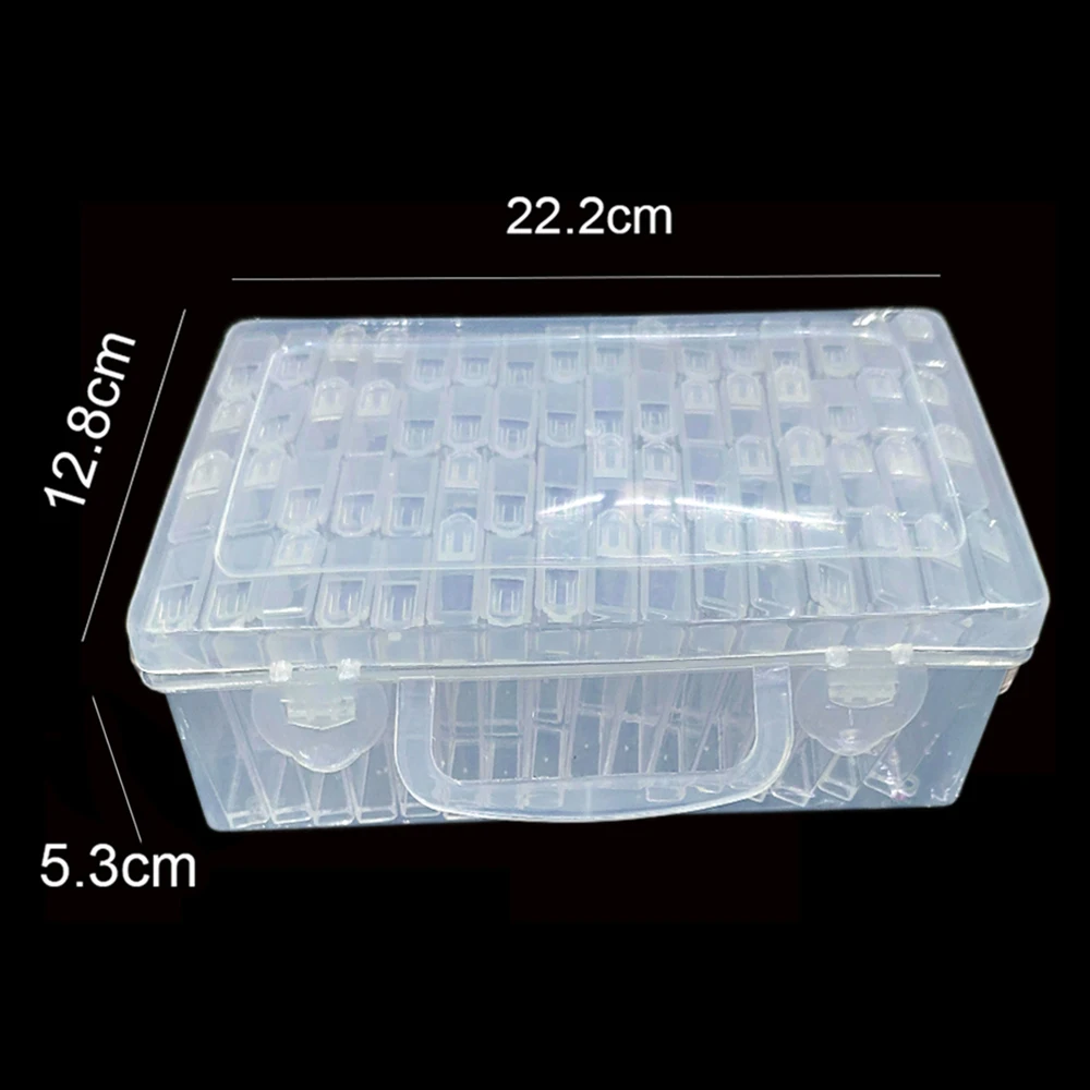 64 ячеек пластиковая коробка для хранения Воронка и наборы наклеек для алмазной живописи аксессуары контейнер для инструментов коробка наборы алмазной живописи