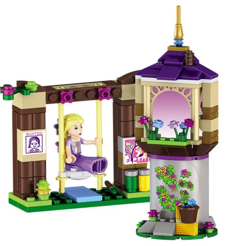 148 шт Длинные Волосы Принцесса Compatibie Legoings Строительные блоки Набор игрушек