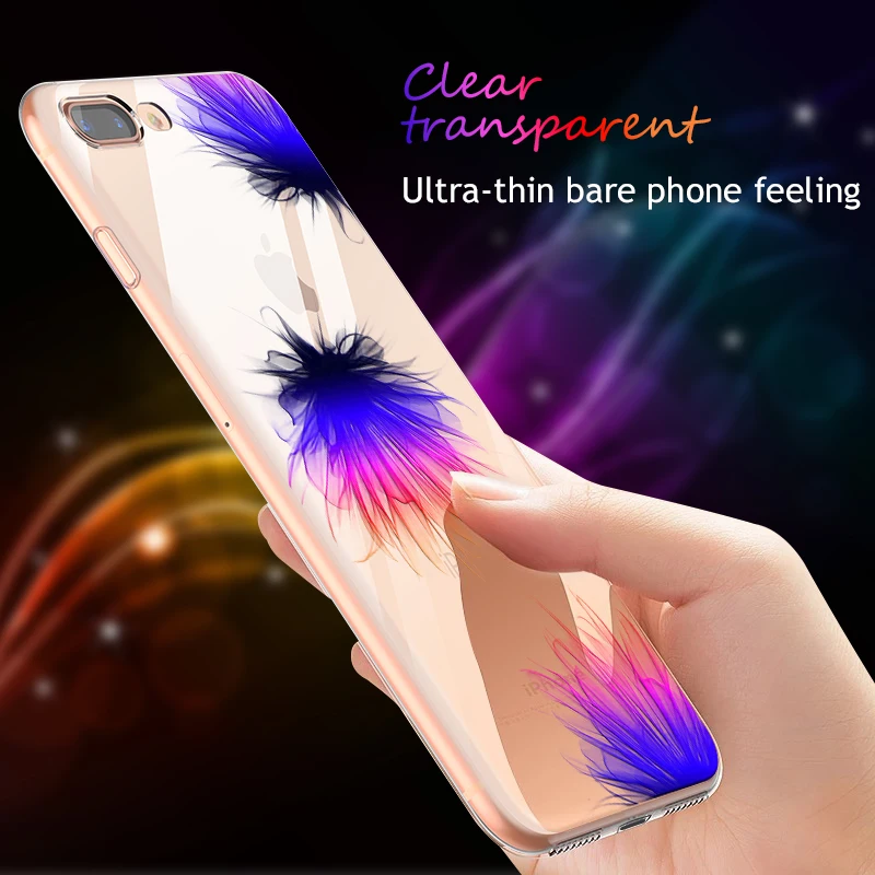 

VVKing 3D Relief Flower For iPhone 6 6s 7 8 Plus XS Case Transparent Soft Silicone Cover For iPhone X Xr XS Max Case Ultra Thin