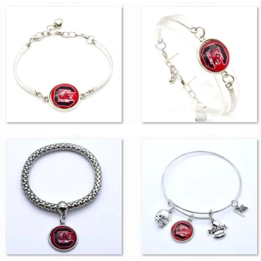 

2018 Promotion Jewelry University of South Carolina Charms Sport Bracelet Bangle Women Men Fashion Accessories SPT89
