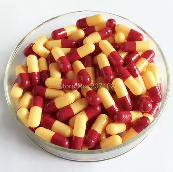 

(10,000pcs/pack) Size 2 Purple red /golden Empty Gelatin Capsule, 2# Purple red /yellow --Joined and Separated Available