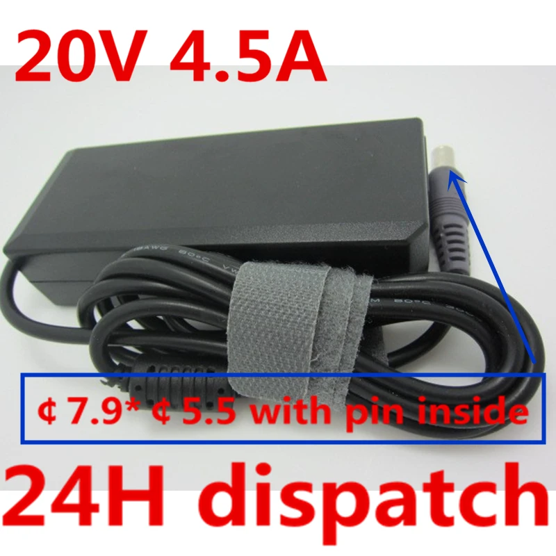 GZSM 20 V 4.5A 7,9*5,5 ноутбук AC Мощность адаптер Зарядное устройство для lenovo thinkpad T400 T500 R400 R500 SL300 SL400 SL500 w500