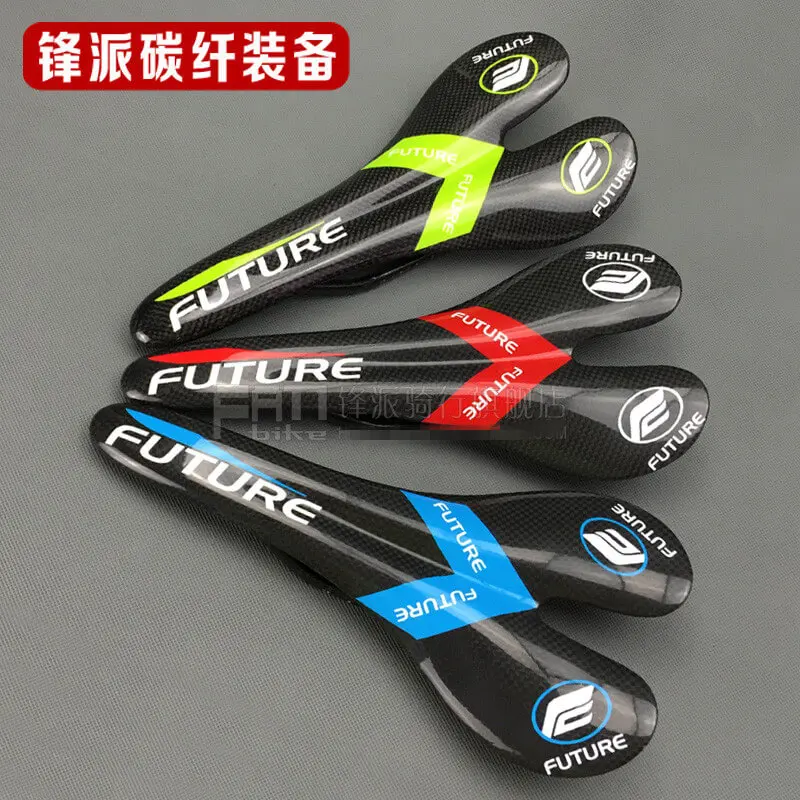 

TOSEEK Carbon Fibre Bike Saddle MTB Mountain Road Bike Ultra Light Breathable Front Seat Pad 265*127mm Racing Bicycle Saddle