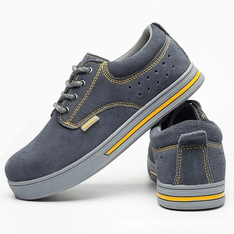 بقرة جلد الغزال أحذية أمان الرجال الصلب Toecap الصلب نعل سلامة الأحذية تنفس أحذية عمل الرجال أزياء حذاء خفيف زائد Size35-46 بقرة جلد الغزال أحذية أمان الرجال الصلب Toecap الصلب نعل سلامة الأحذية تنفس أحذية عمل الرجال أزياء حذاء خفيف زائد Size35-46