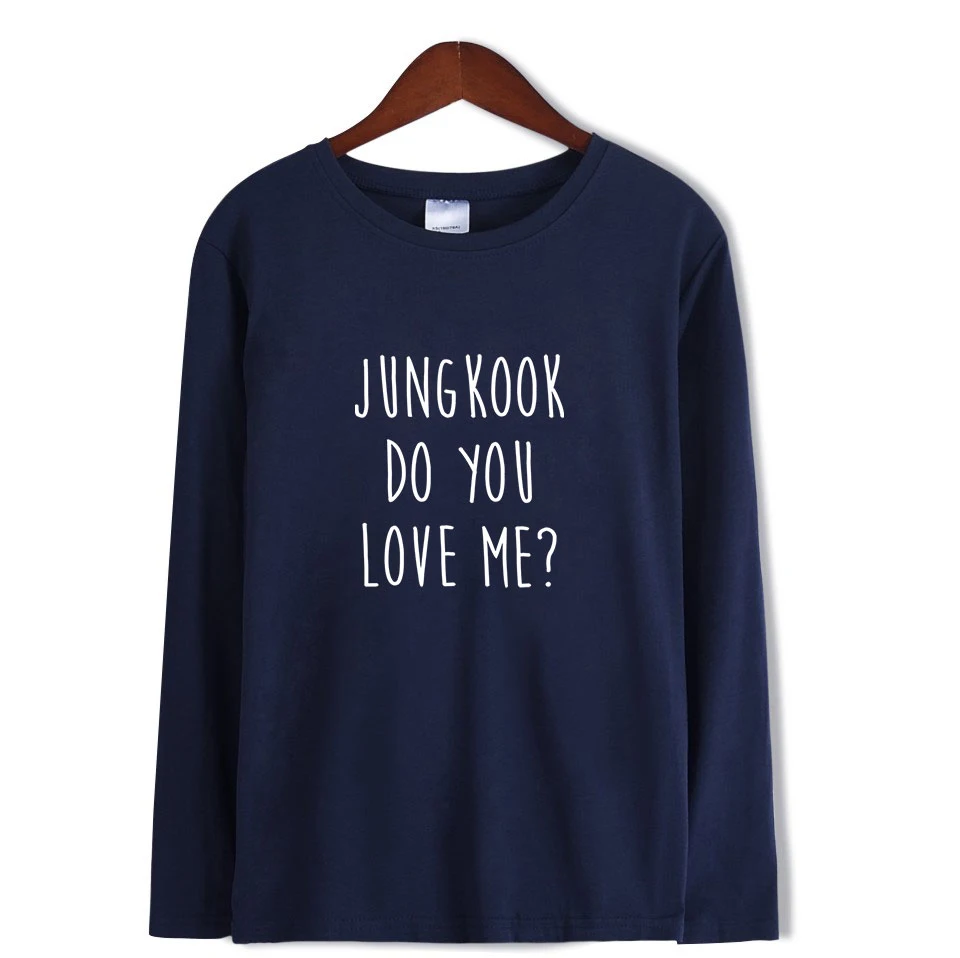 Бег футболка BTS вы Love Me Ifashion осень поп крутые футболки с длинным рукавом теплый