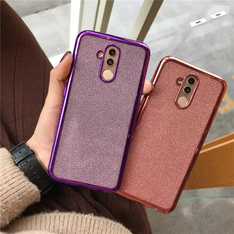 Блестящий чехол со стразами для Huawei Mate 20 Lite P30 Pro P20 Nova 4 3 мягкий силиконовый из ТПУ