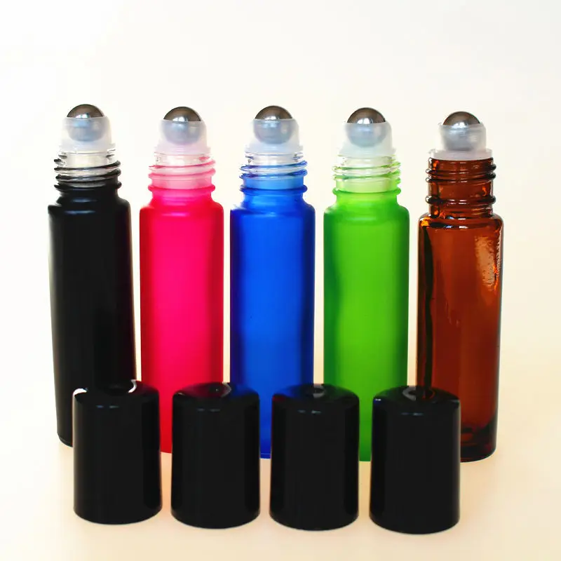 Download 20pcs Thick 10ml Frosted Glass Perfume Roll on Bottle with ...