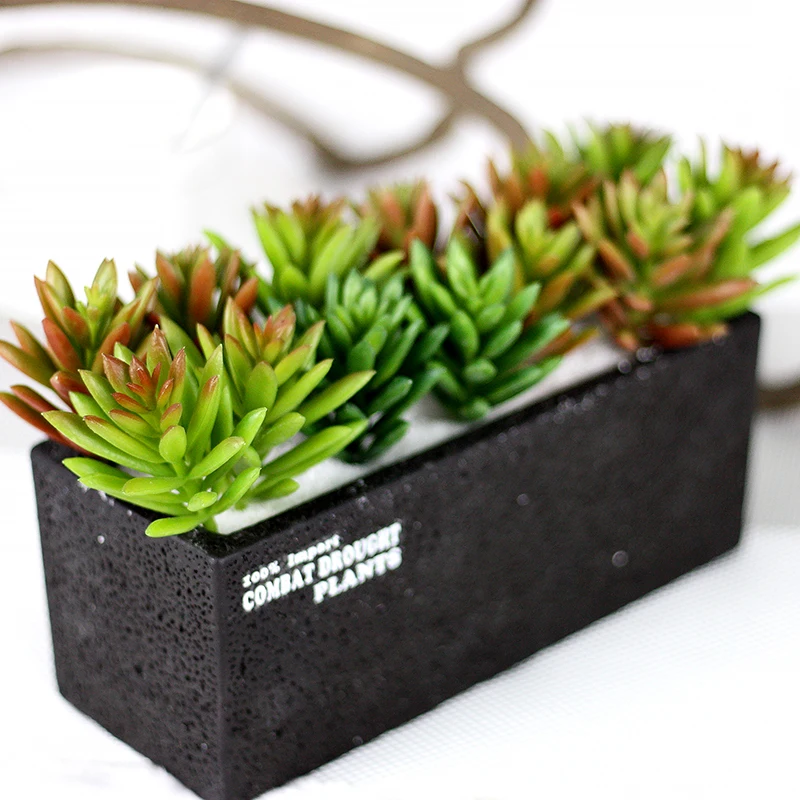 

10pcs 10cm Mini Artificial Green succulent plants fake Flower DIY Decorative Flower Home Balcony for party store Decoration 1pcs