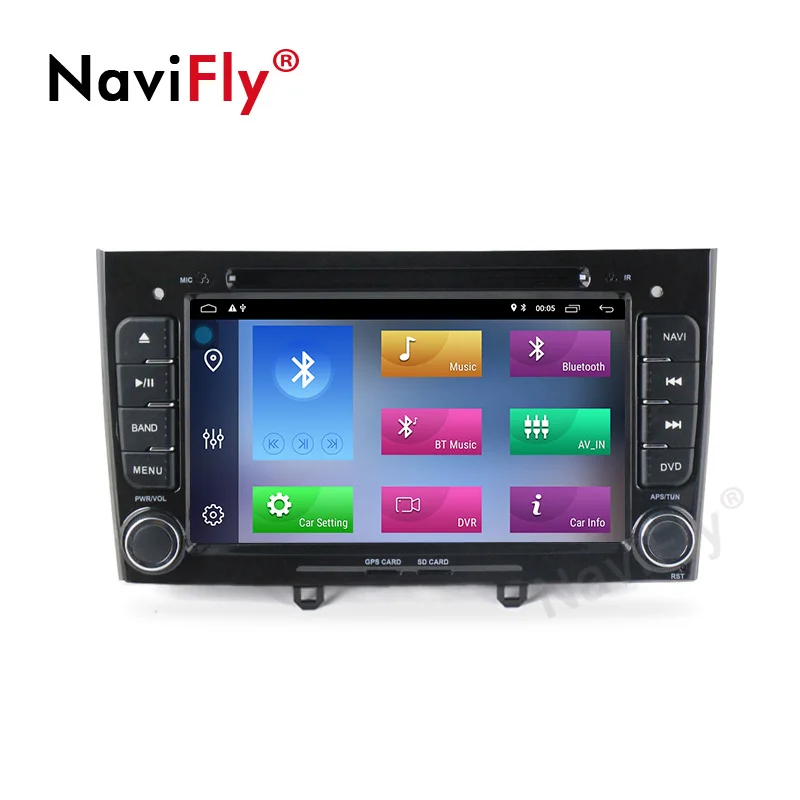 Sale Navifly 4G wifi Android9.1 RDS 32G ROM 2G RAM Car Multimedia player for Peugeot 408 Peugeot 308 308SW car DVR View camera OBD2 5