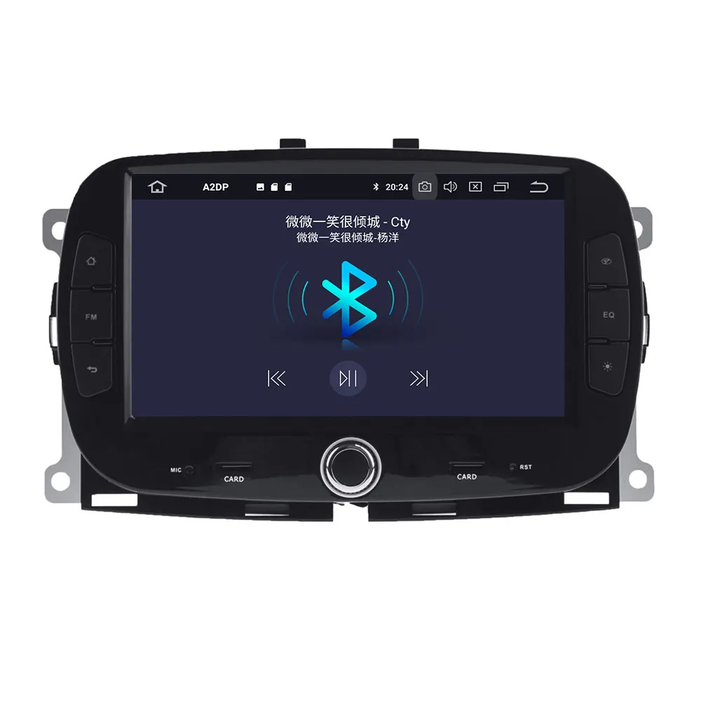 Best Aotsr Android 9.0 Car GPS Player for FIAT 500 (312) 2015-2019 Octa Core Auto Stereo Navi Radio Multimedia 2 din bluetooth WIFI 1