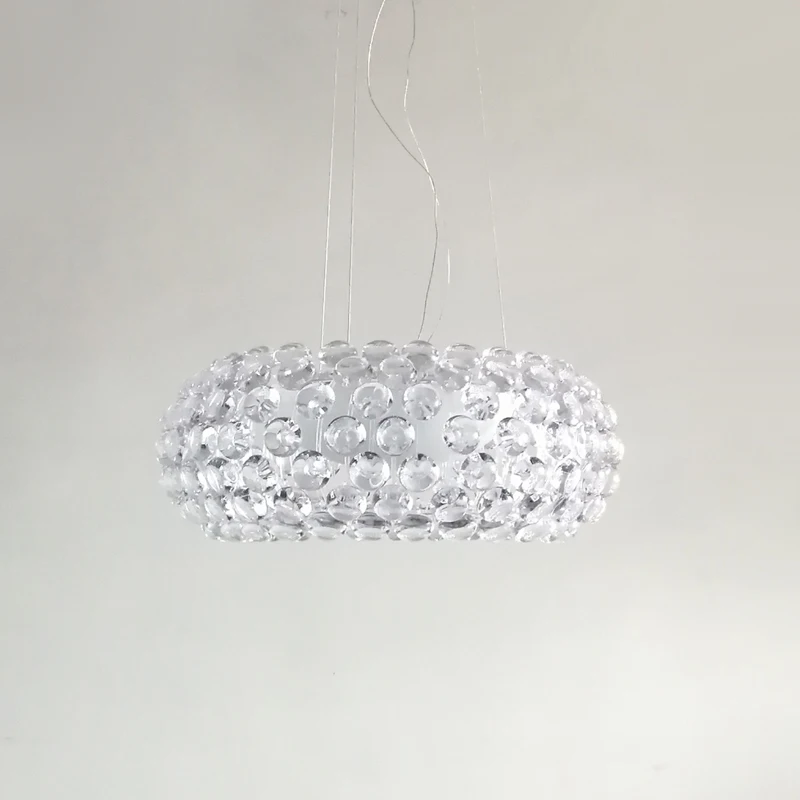 Tanie Nowoczesny salon akrylowa lampa z żarówką RS7 oprawa jadalnia Foscarini Caboche Dia35 50 65 CM jasny złoty wisiorek lampa