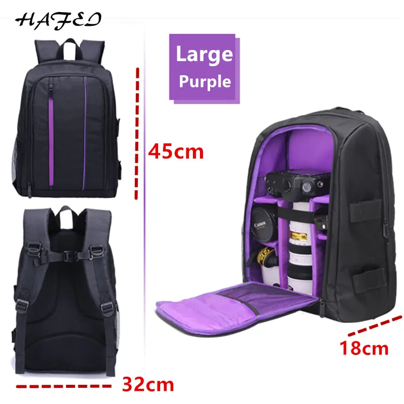 

HaFei Multi-functional Camera Backpack Video Digital DSLR Bag Waterproof Outdoor Camera Photo Bag Case for Nikon/ for Canon/DSLR