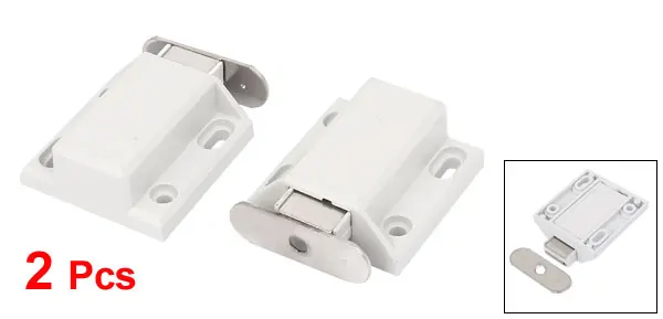 Мебель двери шкафа Push Open Магнитный замок защелка белый 2 шт. | Обустройство дома